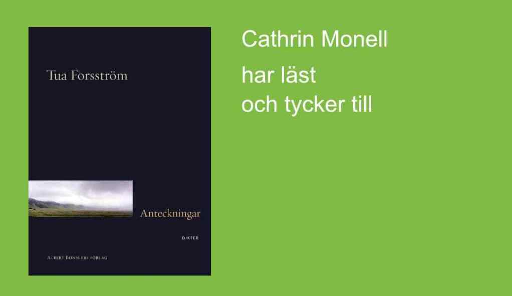 Anteckningar av Tua Forsström – bokbloggen&nbsp;SkrivarSidan.nu